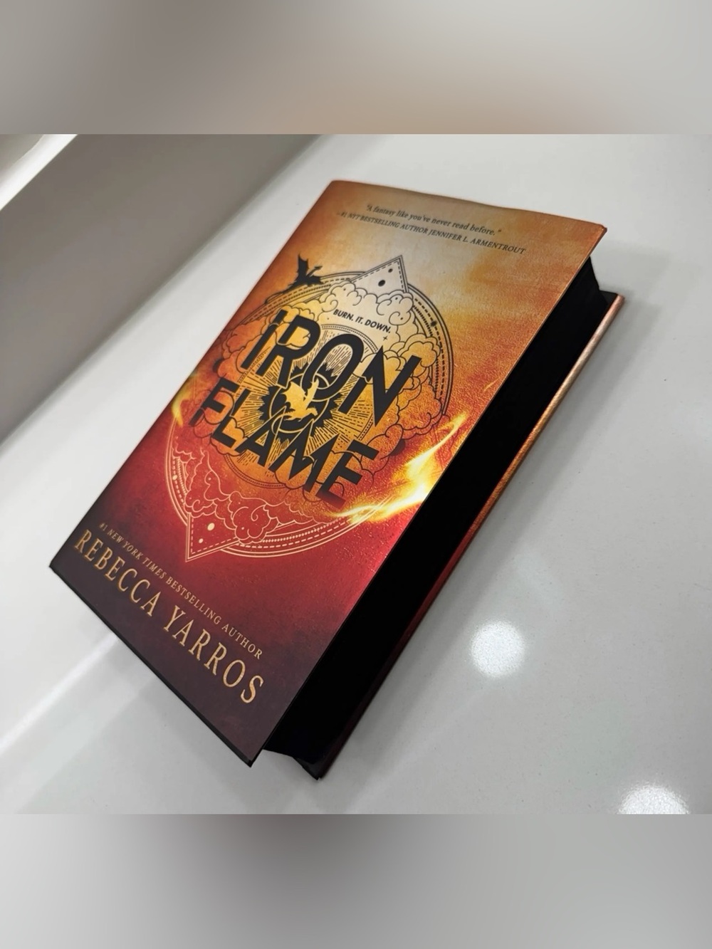 Iron Flame Hardcover Book — Bold Orange-Red Cover - FIRST EDITION